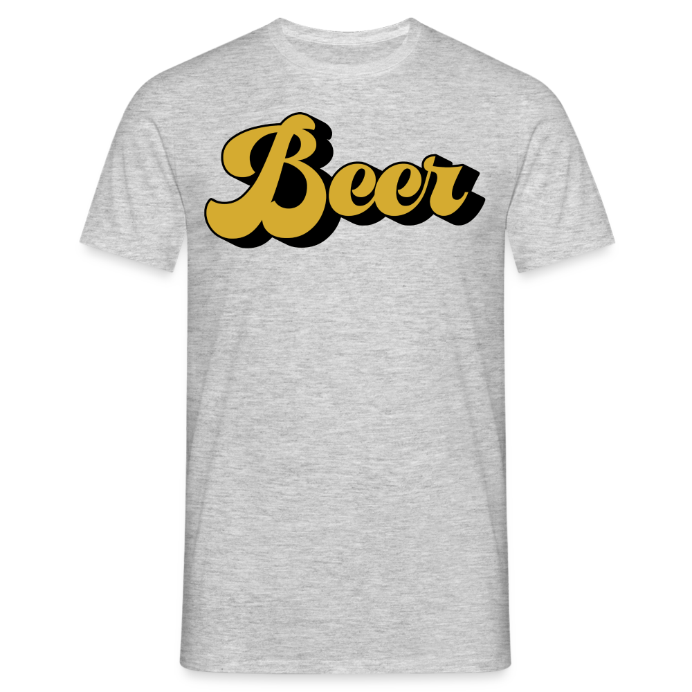 BEER - Herren T-Shirt - Grau meliert