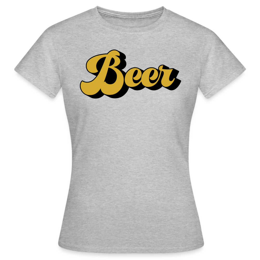 BEER - Damen T-Shirt - Grau meliert