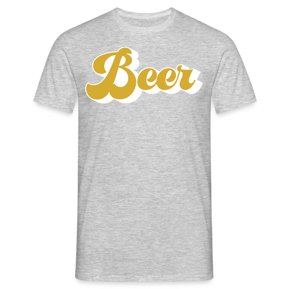 BEER - Herren T-Shirt - Grau meliert