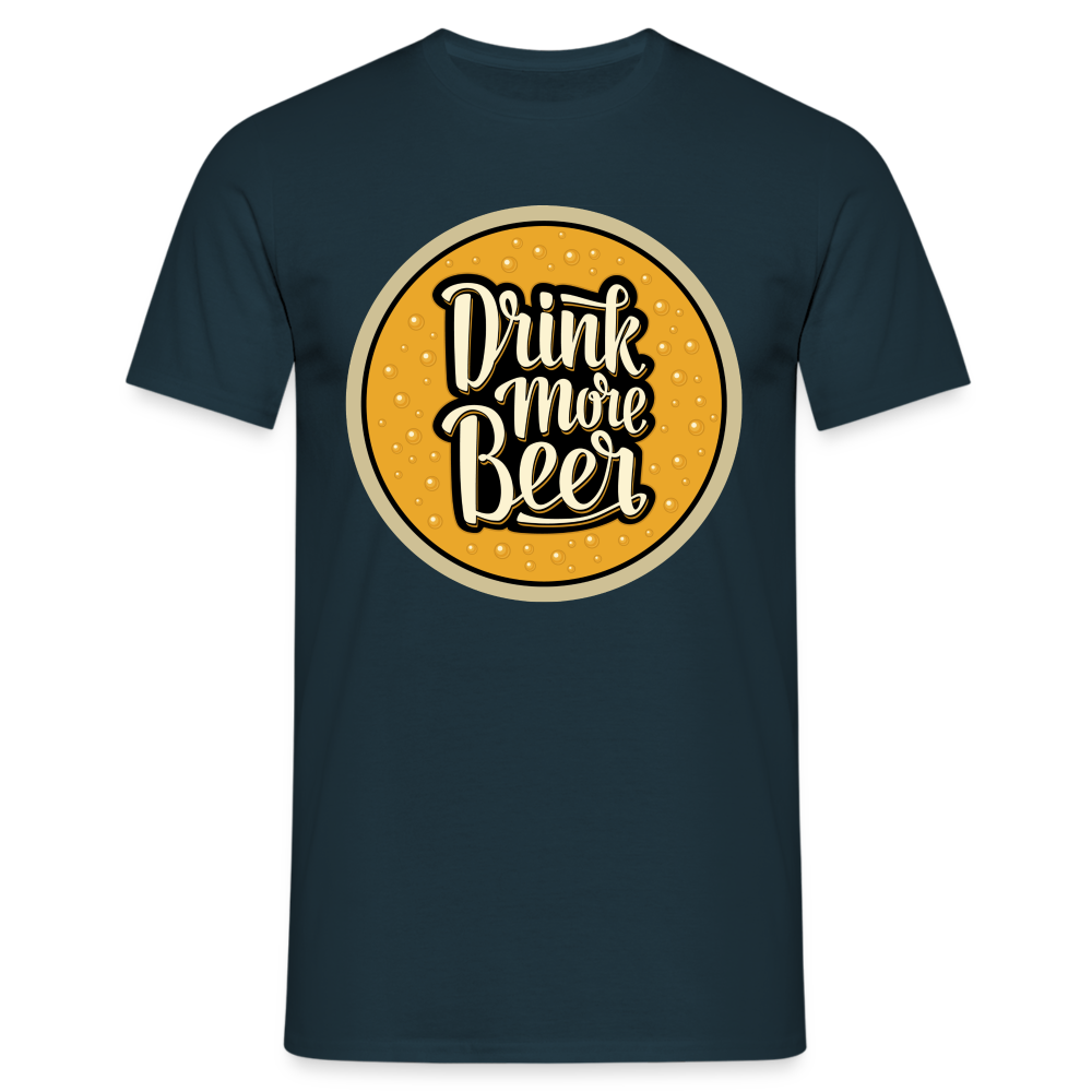 DRINK MORE BEER - Herren T-Shirt - Navy