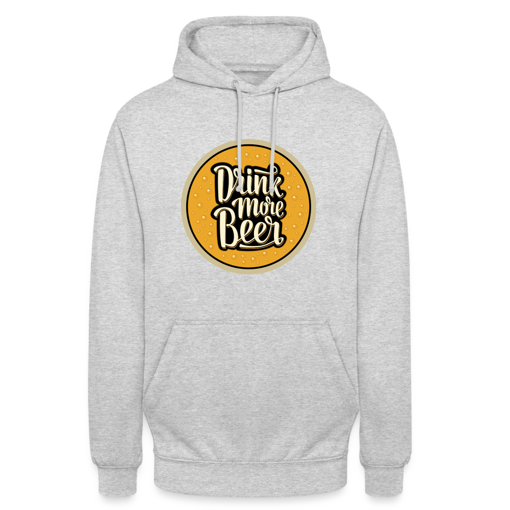 DRINK MORE BEER - Unisex Hoodie - Hellgrau meliert