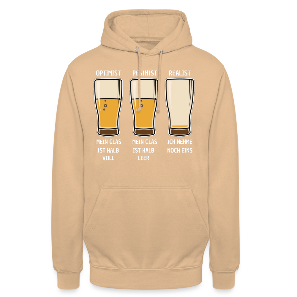 OPTIMIST PESIMIST REALIST - Unisex Hoodie - Beige