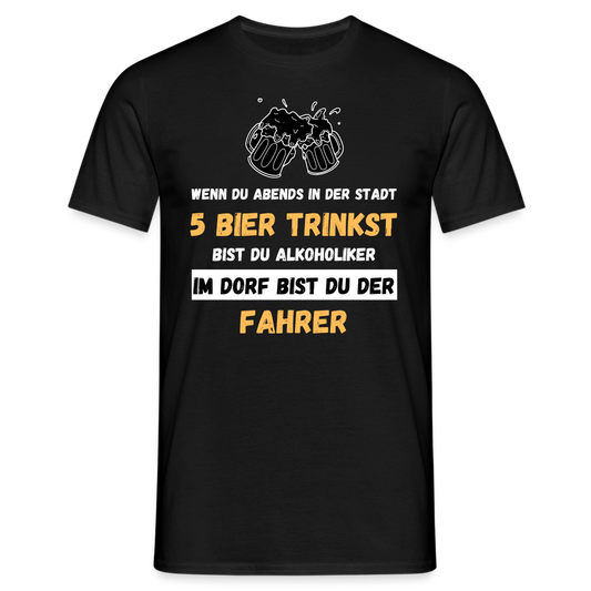 FAHRER IM DORF - Herren T-Shirt - Schwarz