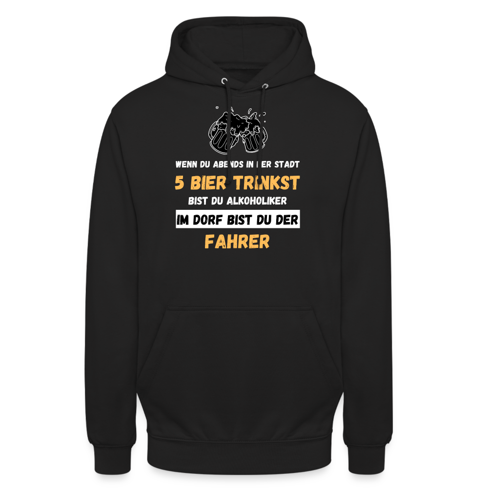 FAHRER IM DORF - Unisex Hoodie - Schwarz