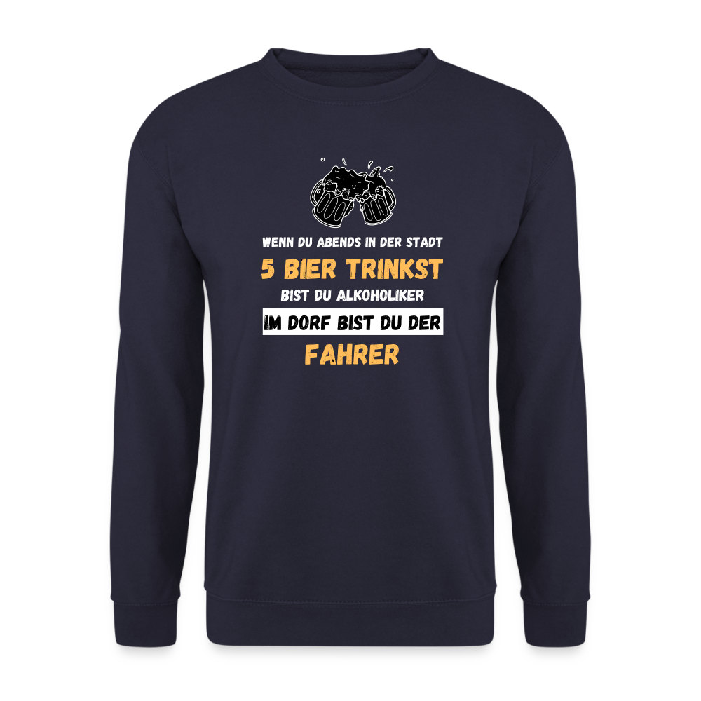 FAHRER IM DORF - Unisex Pullover - Navy