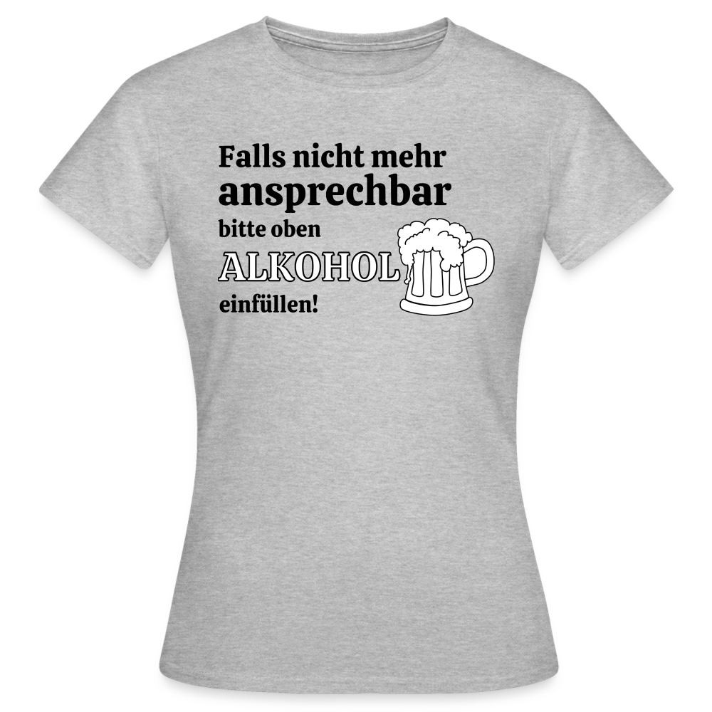 NICHT MEHR ANSPRECHBAR - Damen T-Shirt - Grau meliert