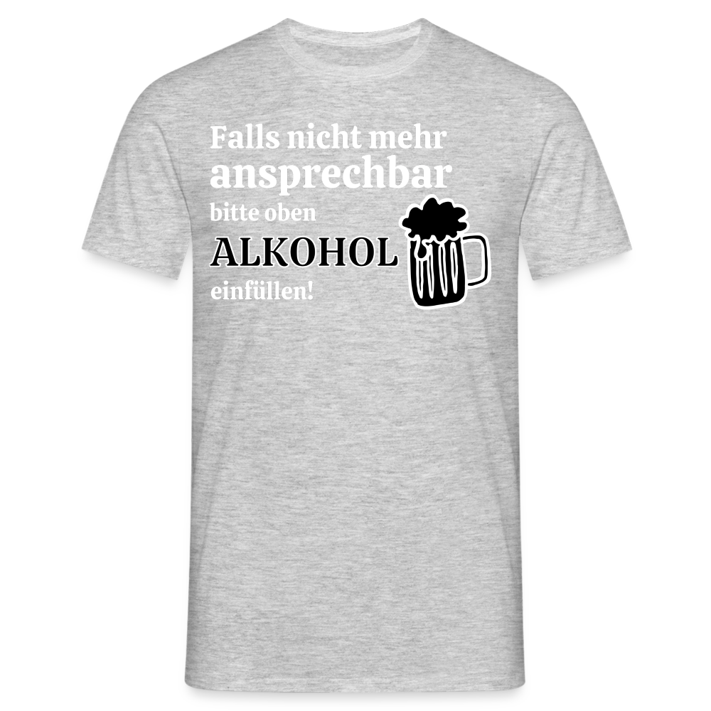 NICHT MEHR ANSPRECHBAR - Herren T-Shirt - Grau meliert