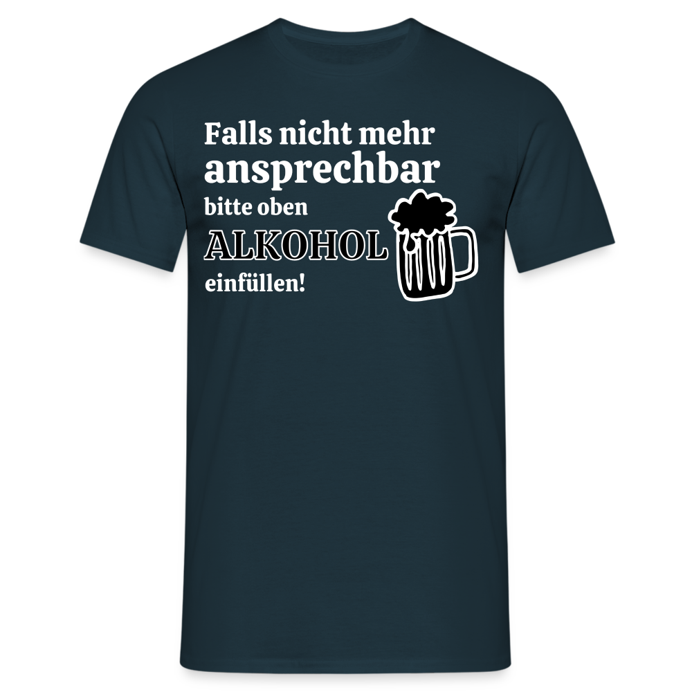 NICHT MEHR ANSPRECHBAR - Herren T-Shirt - Navy