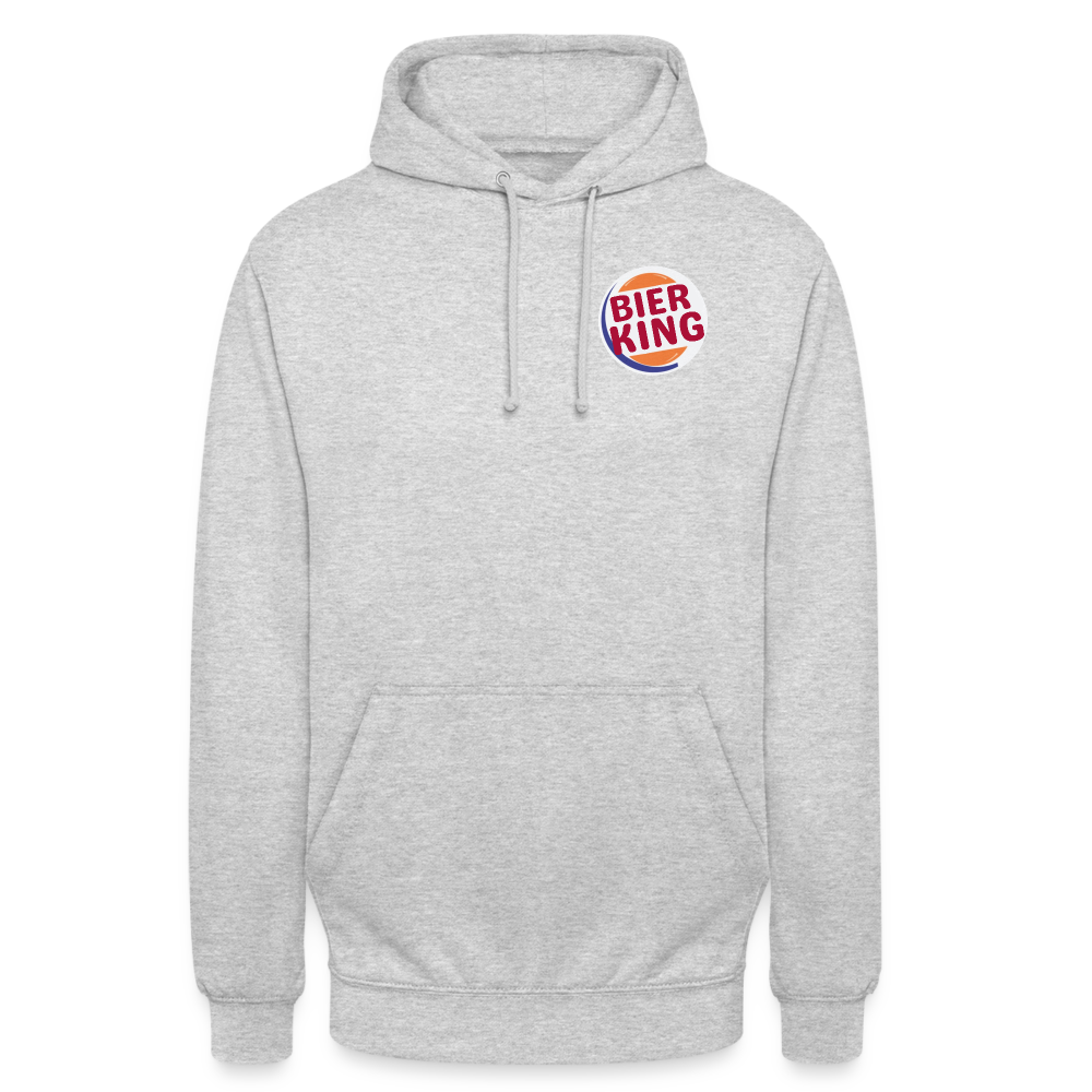 BIER KING - Unisex Hoodie - Hellgrau meliert