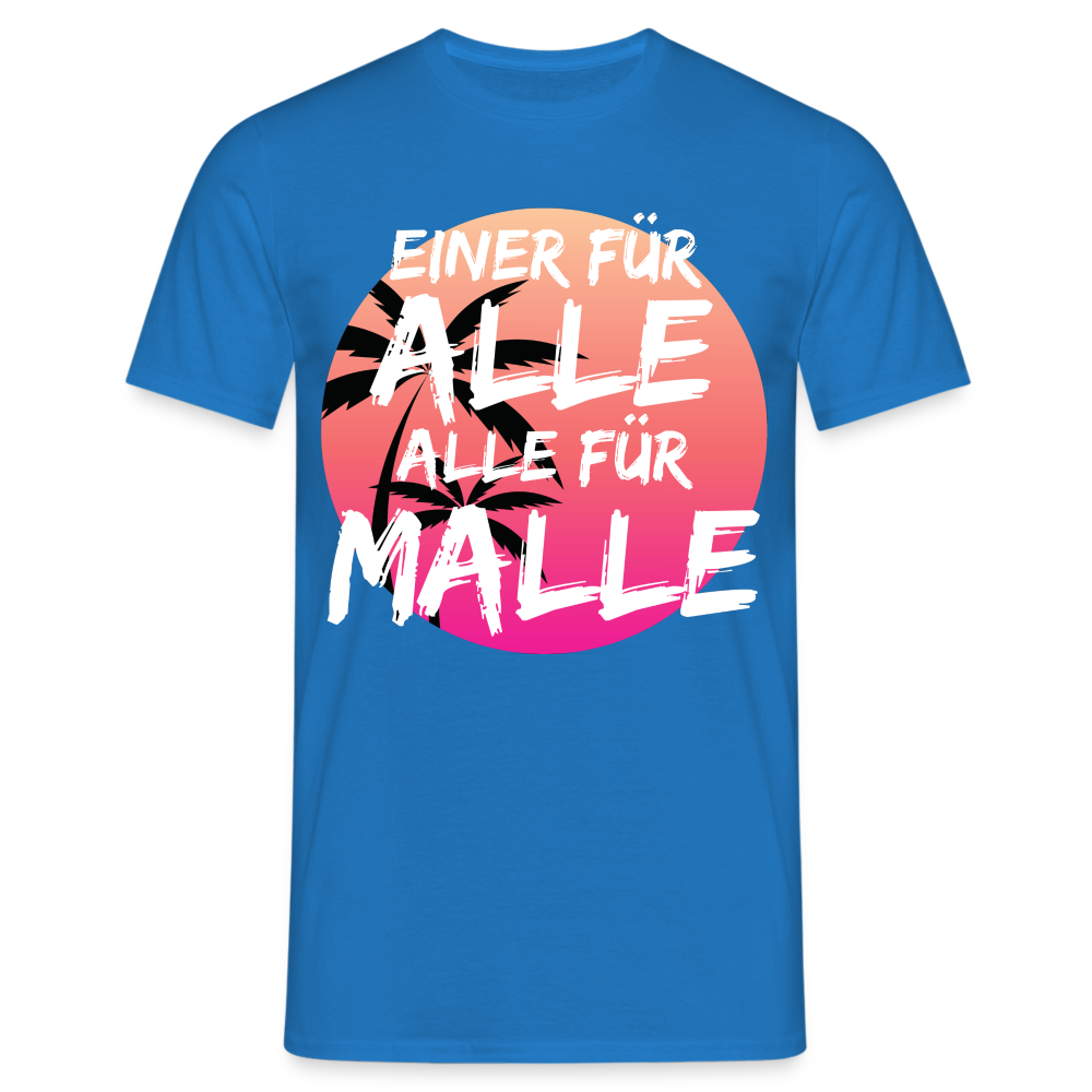 ALLE FÜR MALLE - Herren T-Shirt - Royalblau