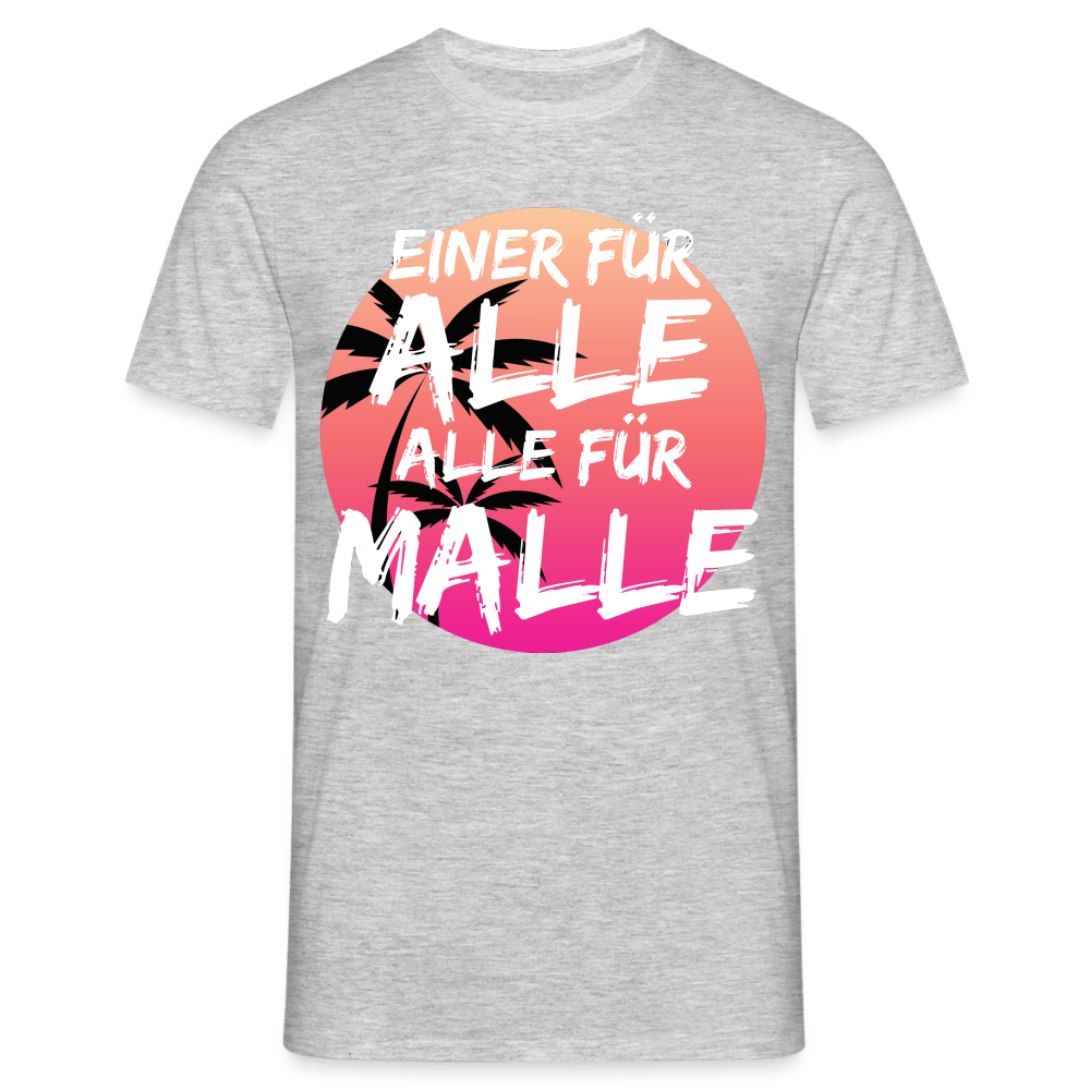 ALLE FÜR MALLE - Herren T-Shirt - Grau meliert