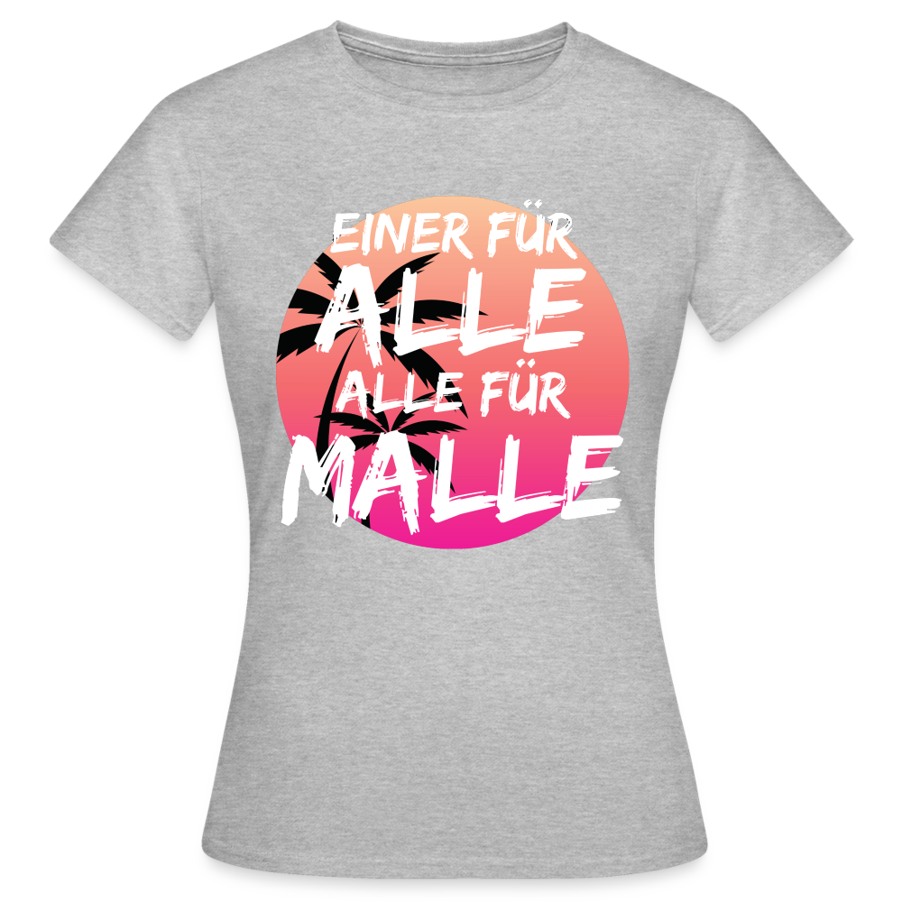 ALLE FÜR MALLE - Damen T-Shirt - Grau meliert