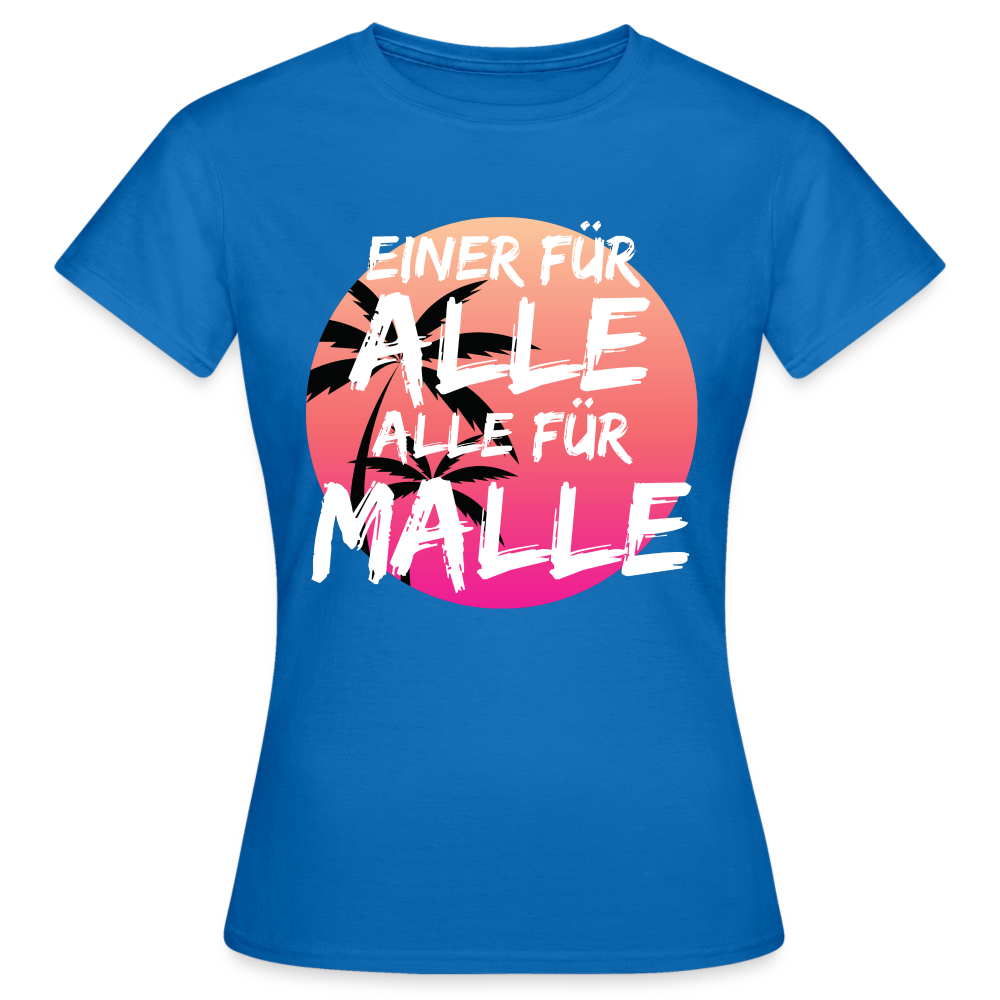 ALLE FÜR MALLE - Damen T-Shirt - Royalblau