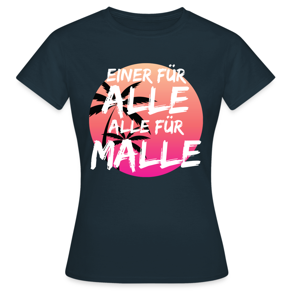 ALLE FÜR MALLE - Damen T-Shirt - Navy