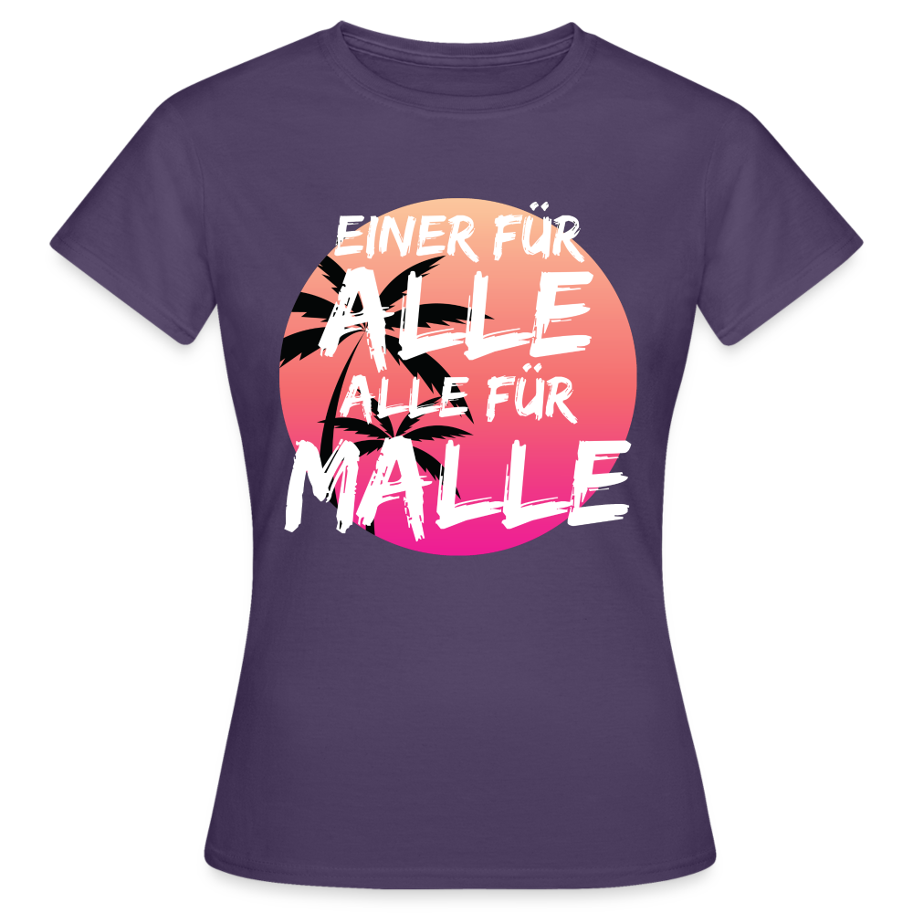 ALLE FÜR MALLE - Damen T-Shirt - Dunkellila