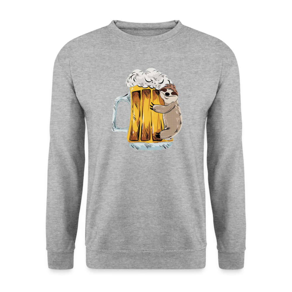 BIER PULLOVER - Unisex Pullover - Weißgrau meliert