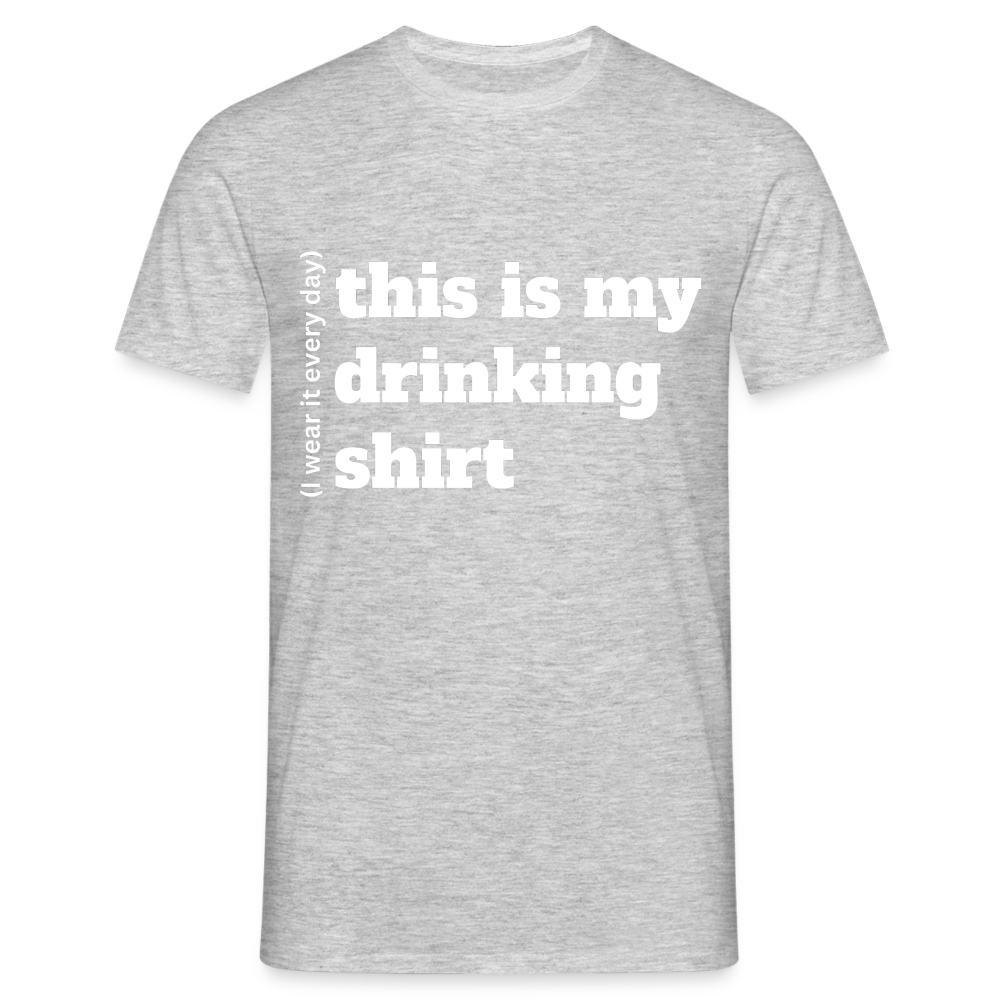 DRINKING SHIRT - Herren T-Shirt - Grau meliert