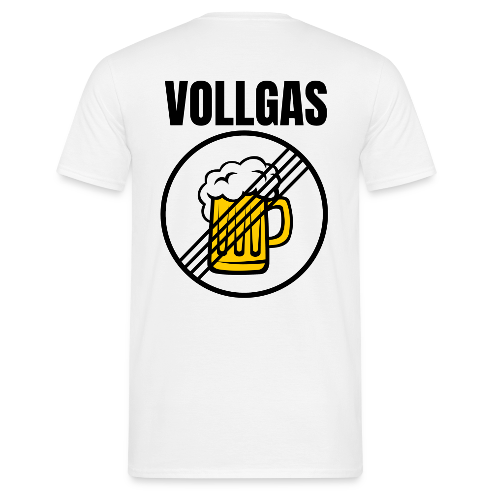 VOLLGAS - Herren T-Shirt (backprint) - weiß