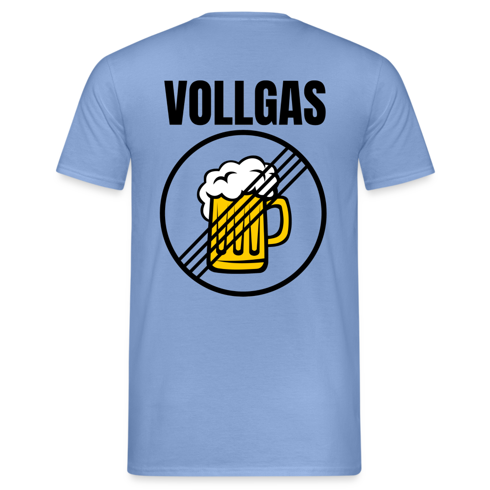 VOLLGAS - Herren T-Shirt (backprint) - carolina blue