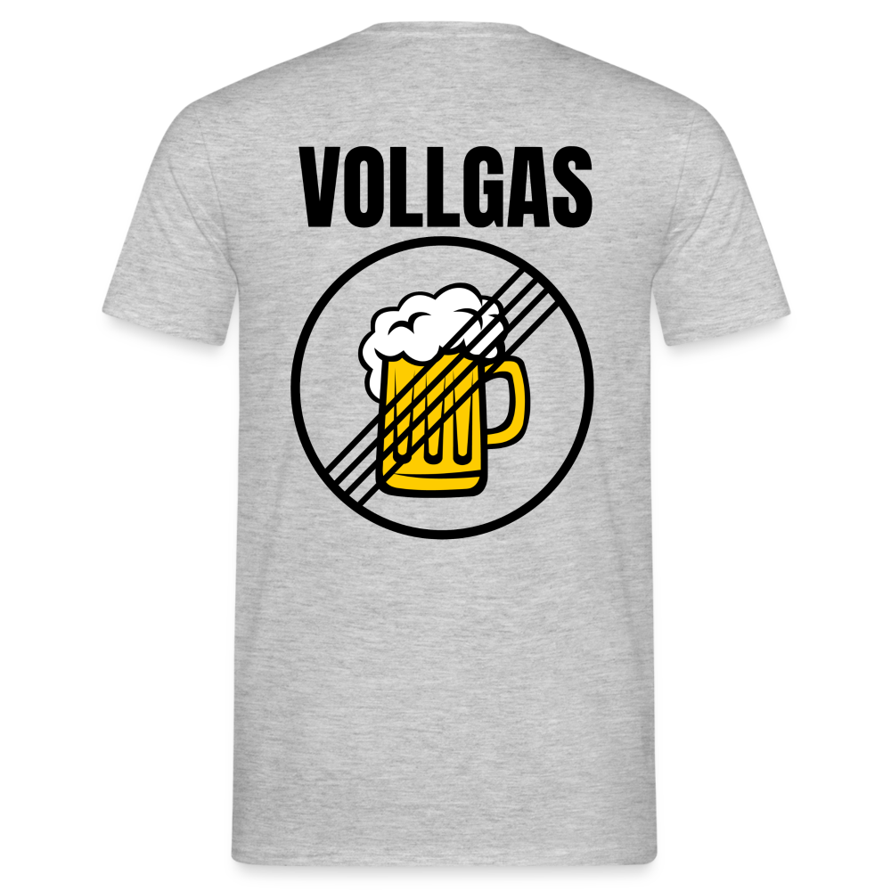 VOLLGAS - Herren T-Shirt (backprint) - Grau meliert