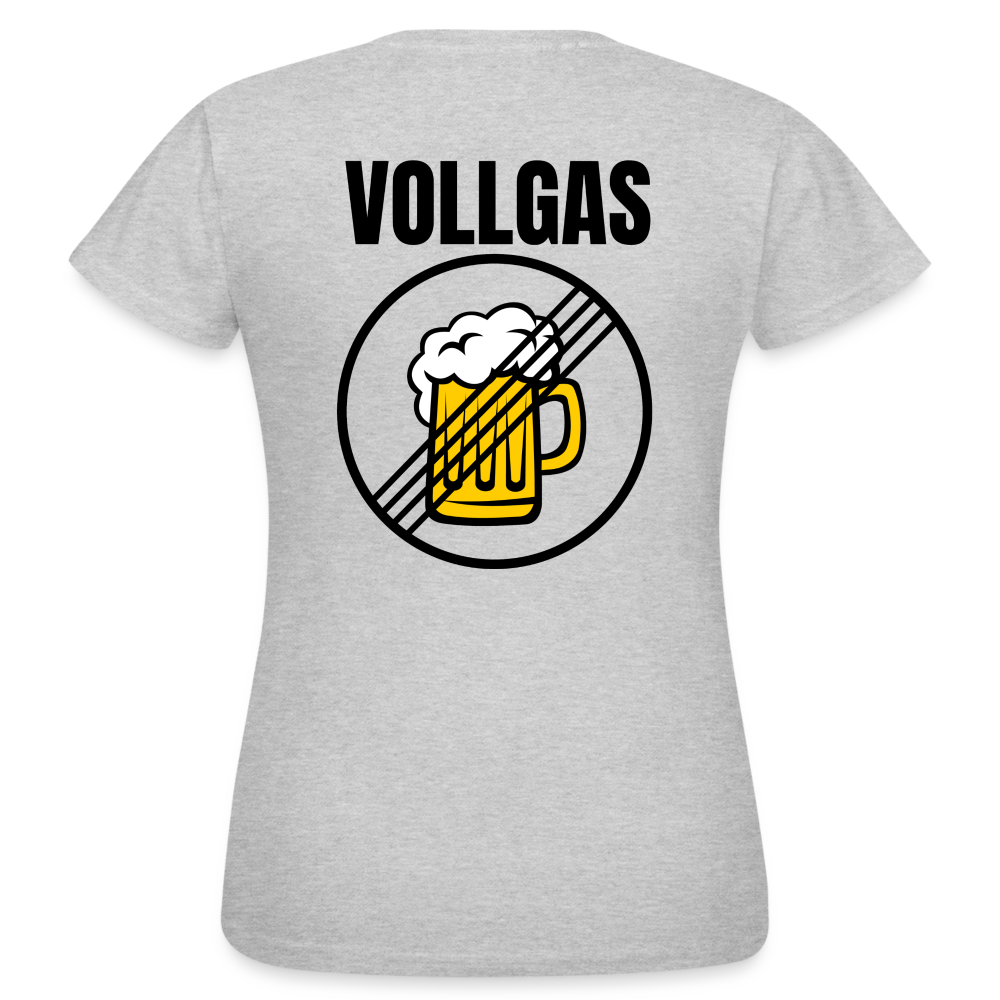 VOLLGAS - Damen T-Shirt (backprint) - Grau meliert