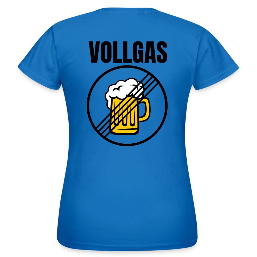 VOLLGAS - Damen T-Shirt (backprint) - Royalblau