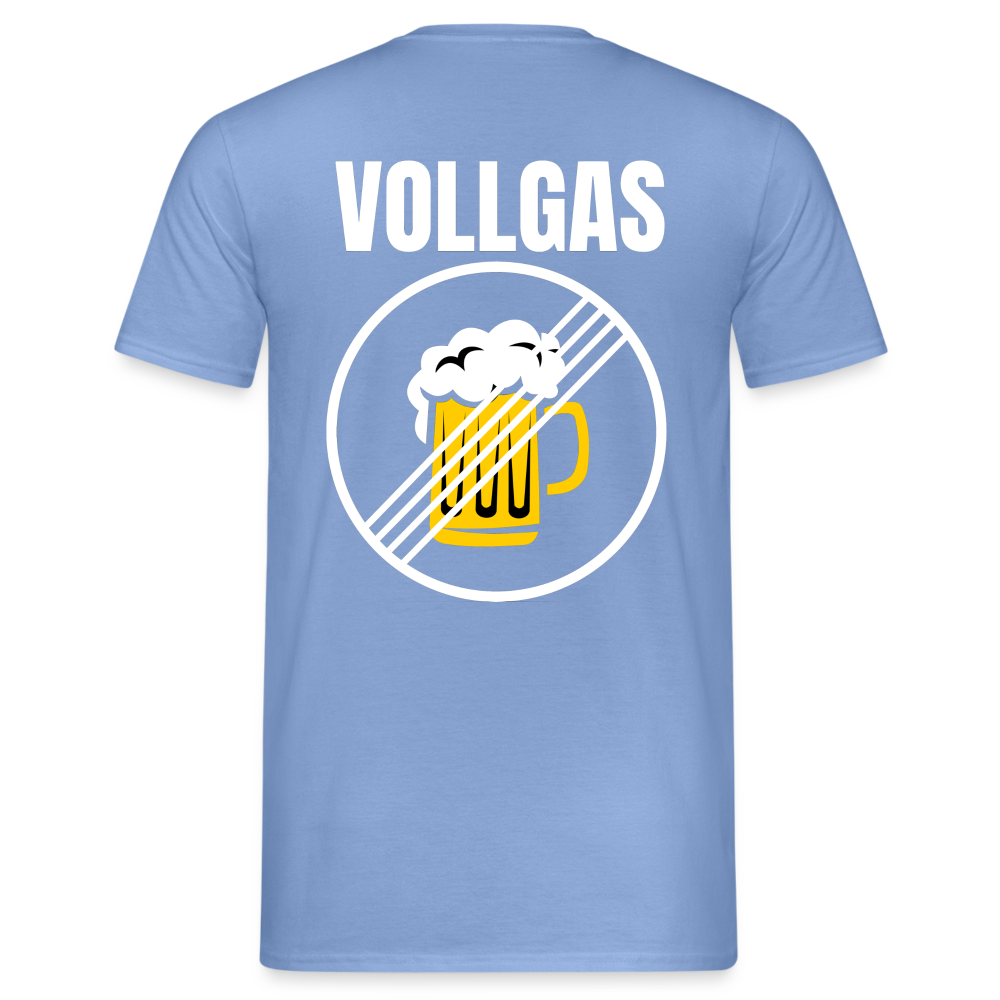 VOLLGAS - Herren T-Shirt (backprint) - carolina blue