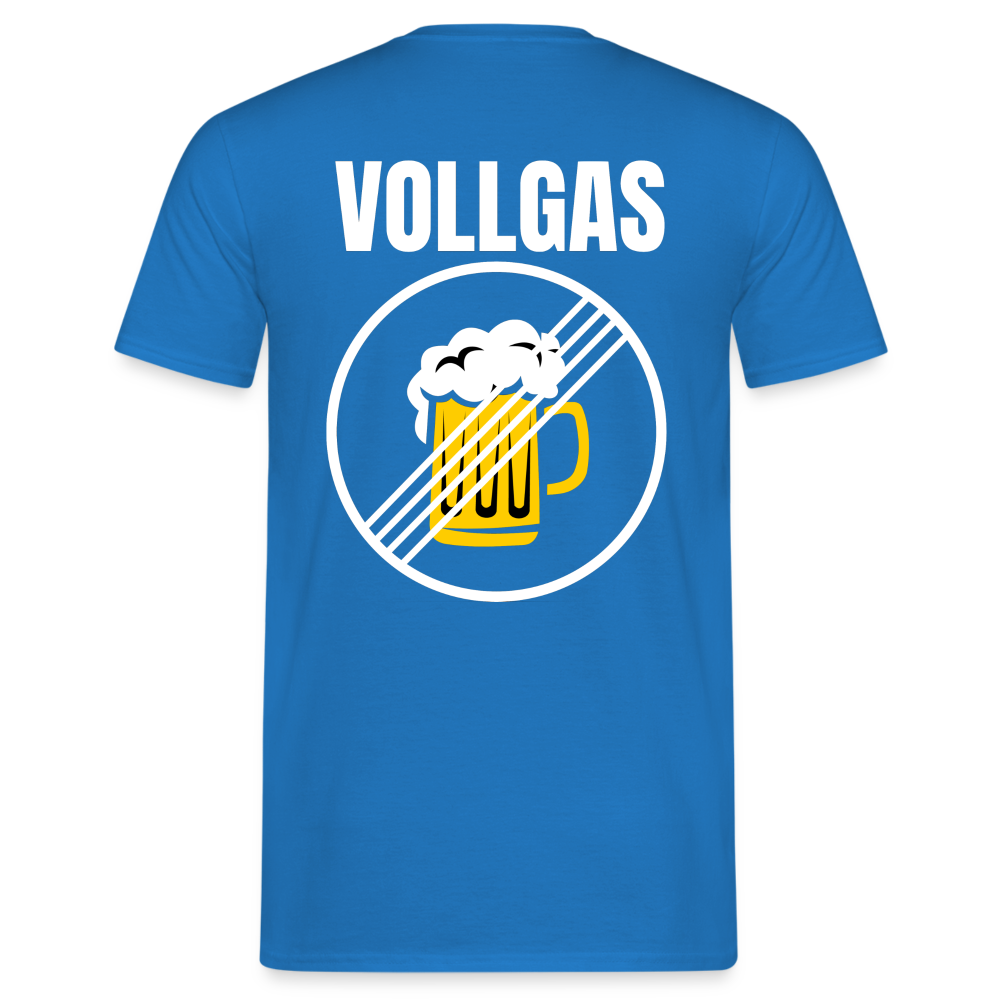 VOLLGAS - Herren T-Shirt (backprint) - Royalblau