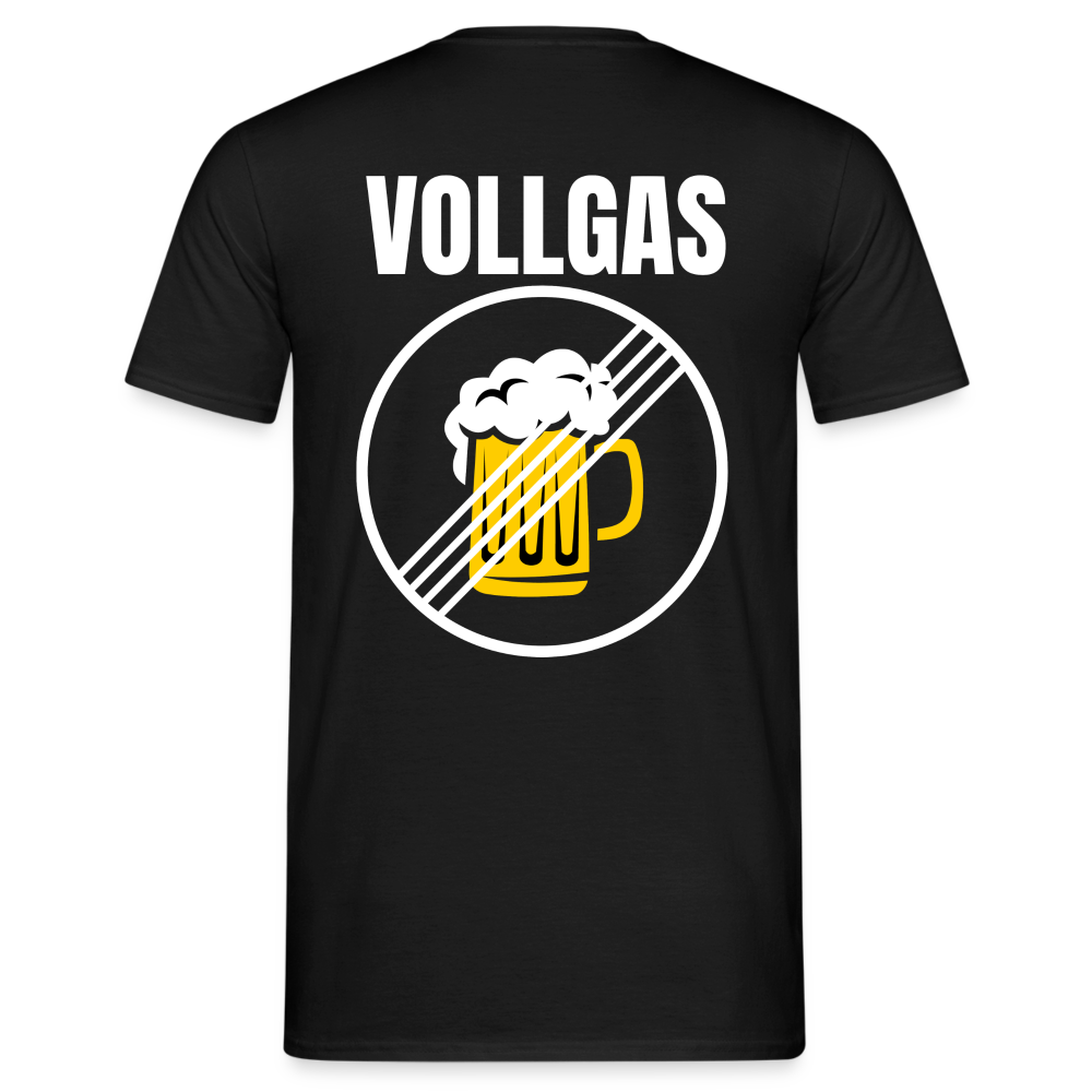 VOLLGAS - Herren T-Shirt (backprint) - Schwarz