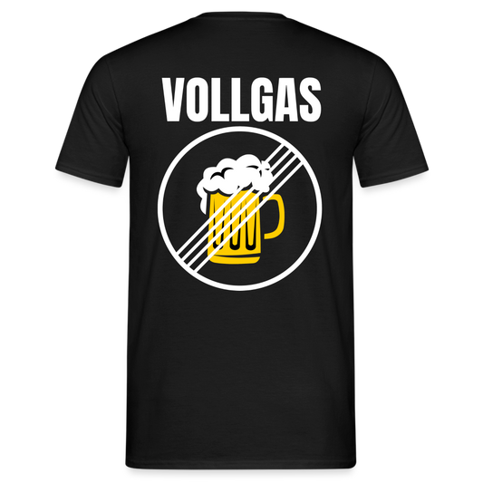 VOLLGAS - Herren T-Shirt (backprint) - Schwarz