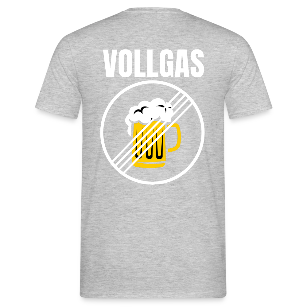 VOLLGAS - Herren T-Shirt (backprint) - Grau meliert