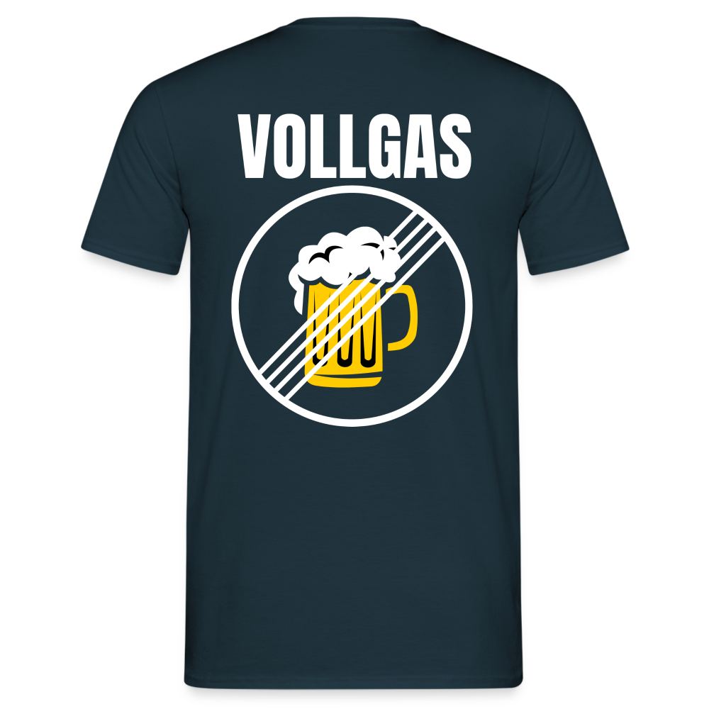 VOLLGAS - Herren T-Shirt (backprint) - Navy