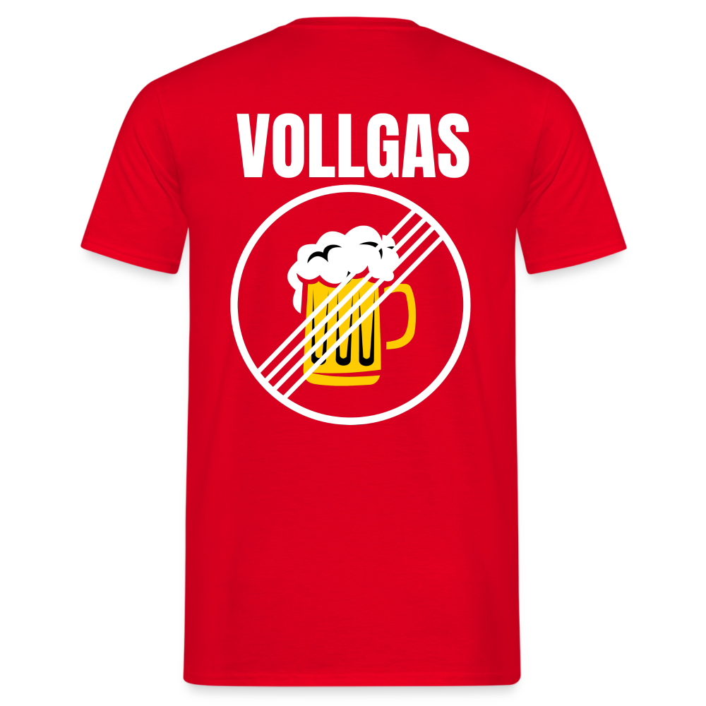 VOLLGAS - Herren T-Shirt (backprint) - Rot