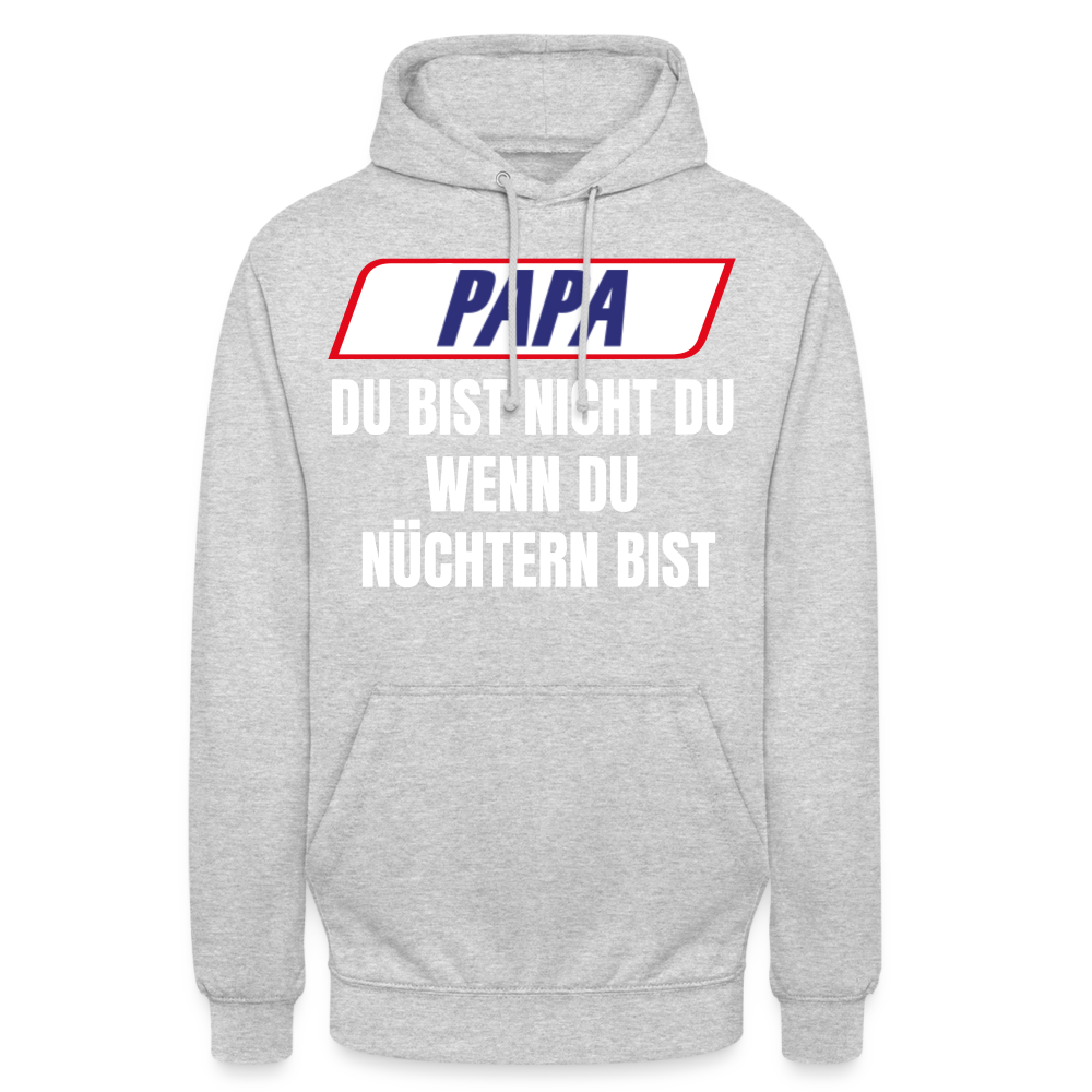 PAPA DU BIST NICHT DU - Unisex Hoodie - Hellgrau meliert