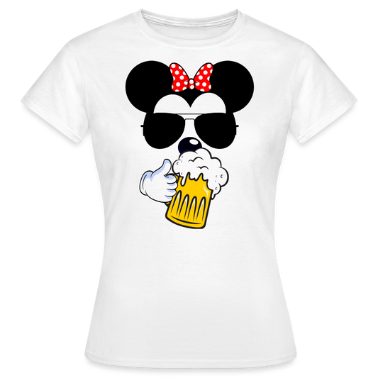 BIER MOUSE - Damen T-Shirt - weiß