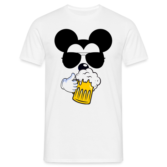 BIER MOUSE - Herren T-Shirt - weiß