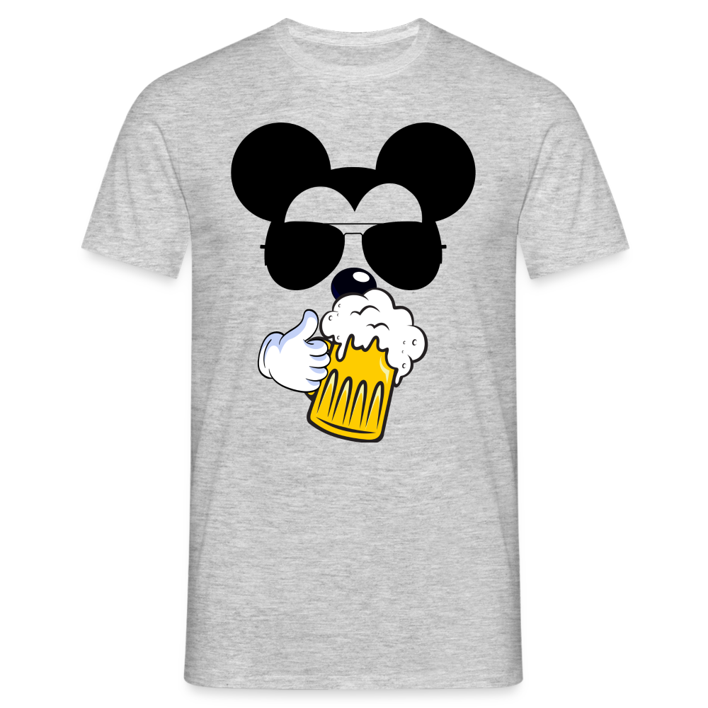 BIER MOUSE - Herren T-Shirt - Grau meliert