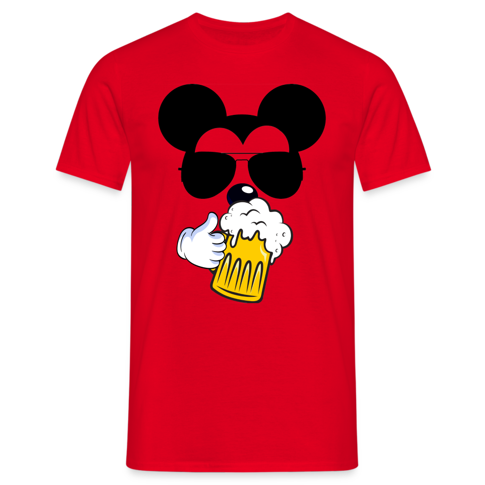 BIER MOUSE - Herren T-Shirt - Rot