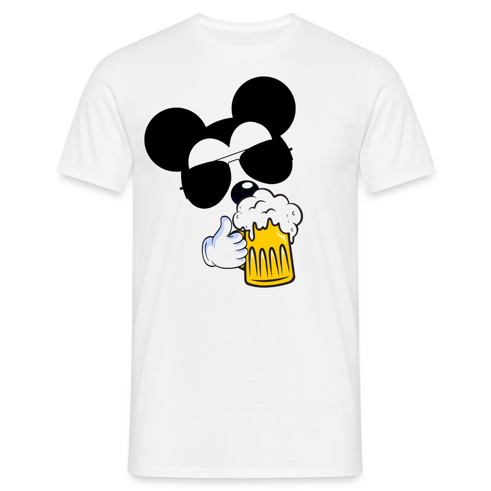 BIER MOUSE - HerrenT-Shirt - weiß