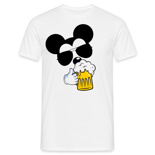 BIER MOUSE - HerrenT-Shirt - weiß