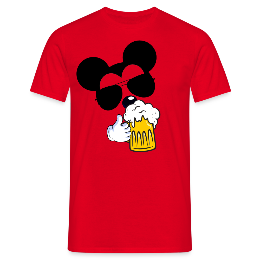 BIER MOUSE - HerrenT-Shirt - Rot