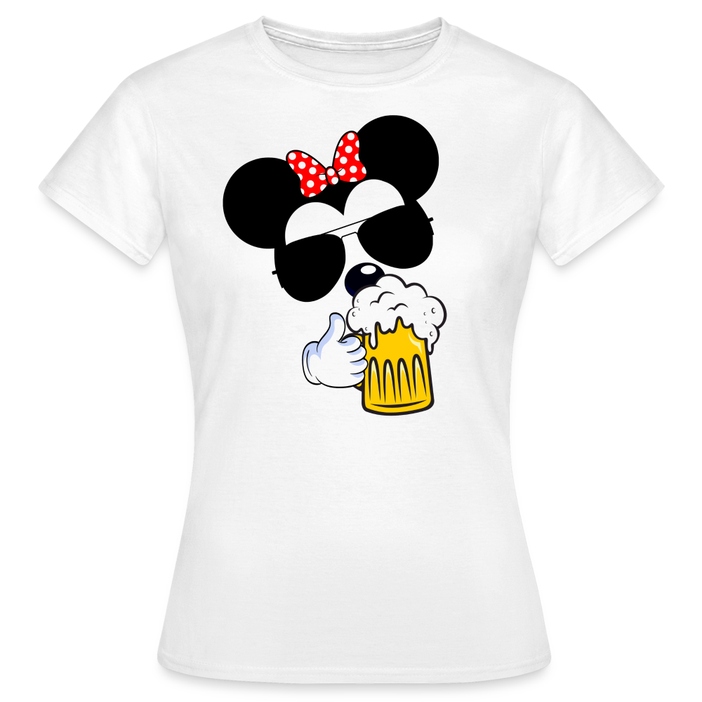 BIER MOUSE - Damen T-Shirt - weiß