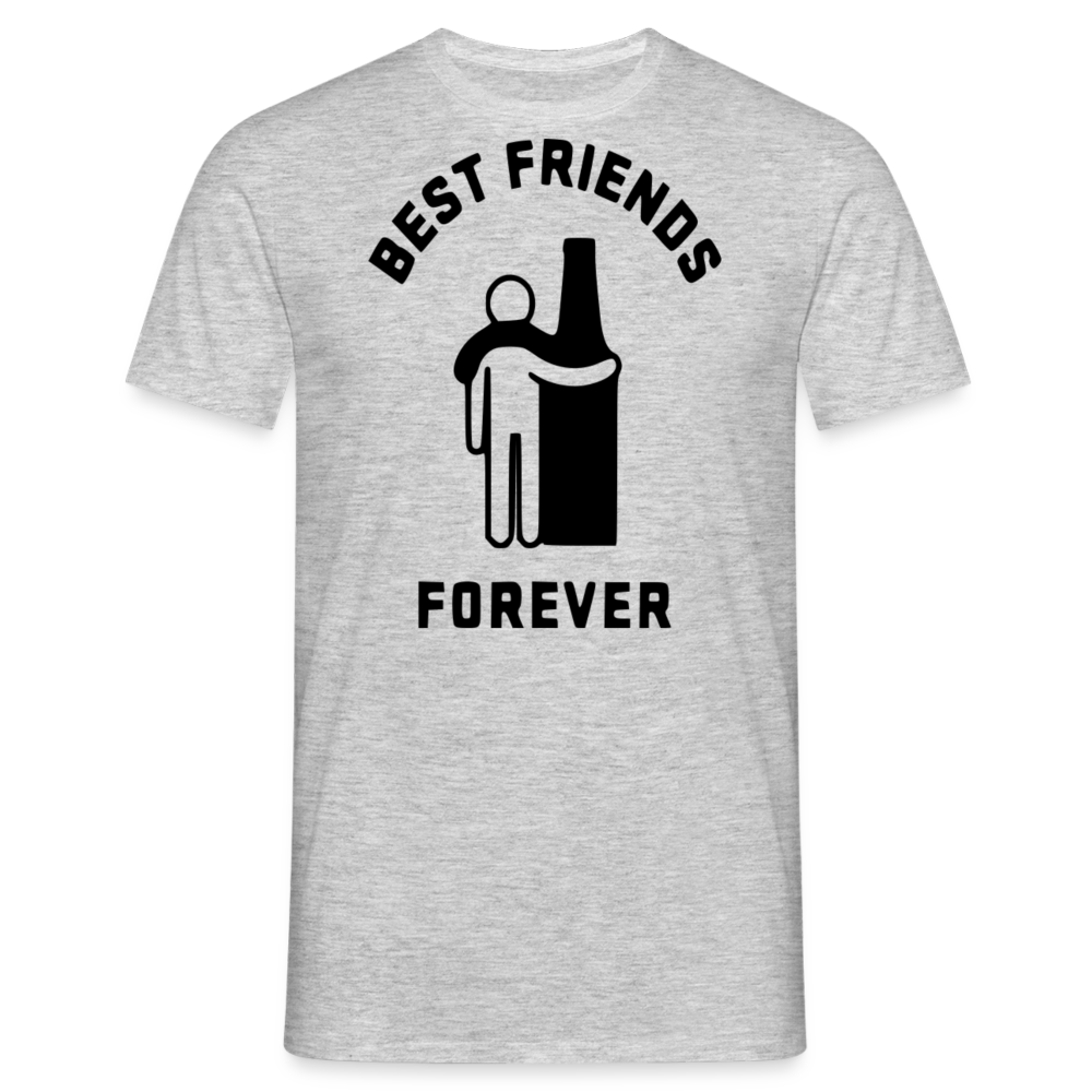 BEST FRIENDS FOREVER - Herren T-Shirt - Grau meliert