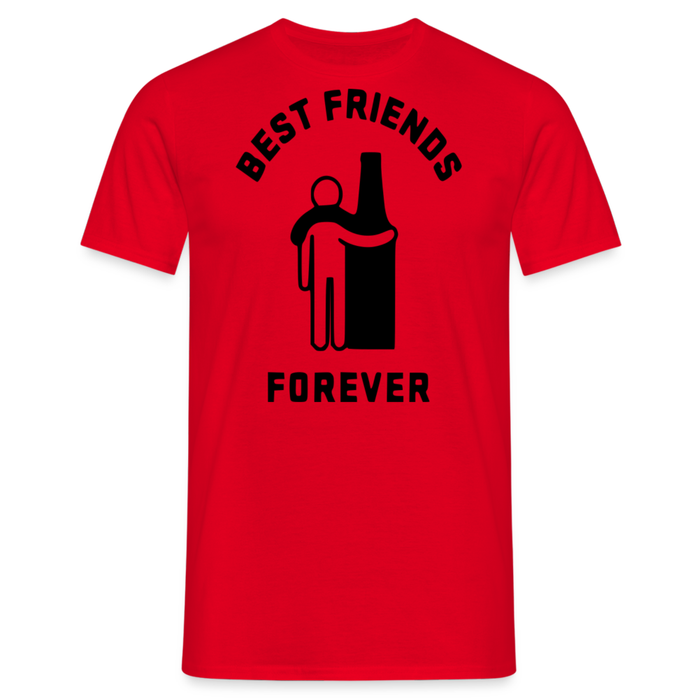 BEST FRIENDS FOREVER - Herren T-Shirt - Rot