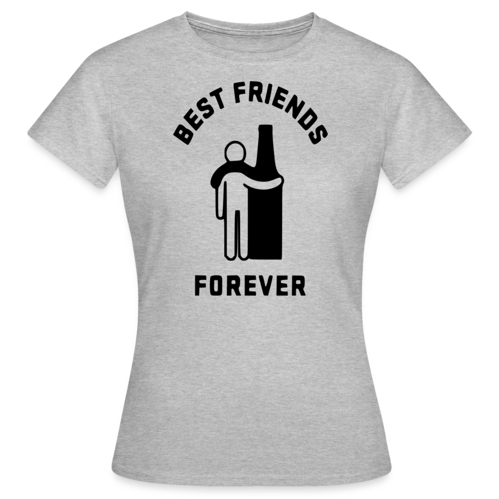 BEST FRIENDS FOREVER - Damen T-Shirt - Grau meliert