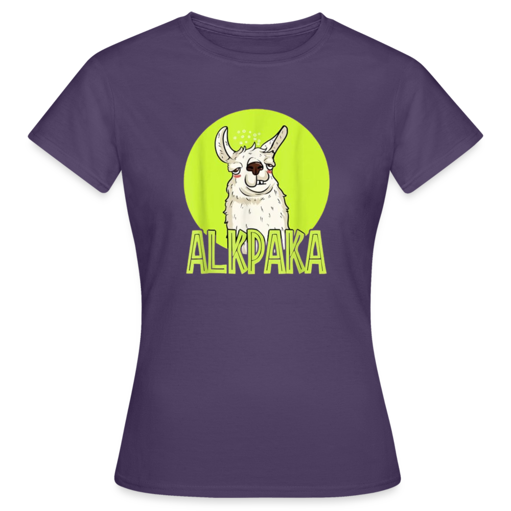 ALKPAKA - Damen T-Shirt - Dunkellila