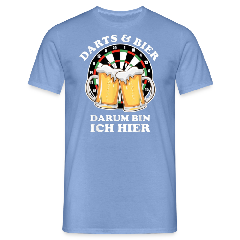 DARTS & BIER - Herren T-Shirt - carolina blue