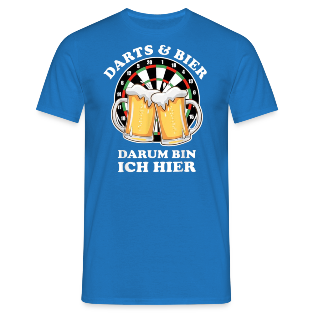 DARTS & BIER - Herren T-Shirt - Royalblau