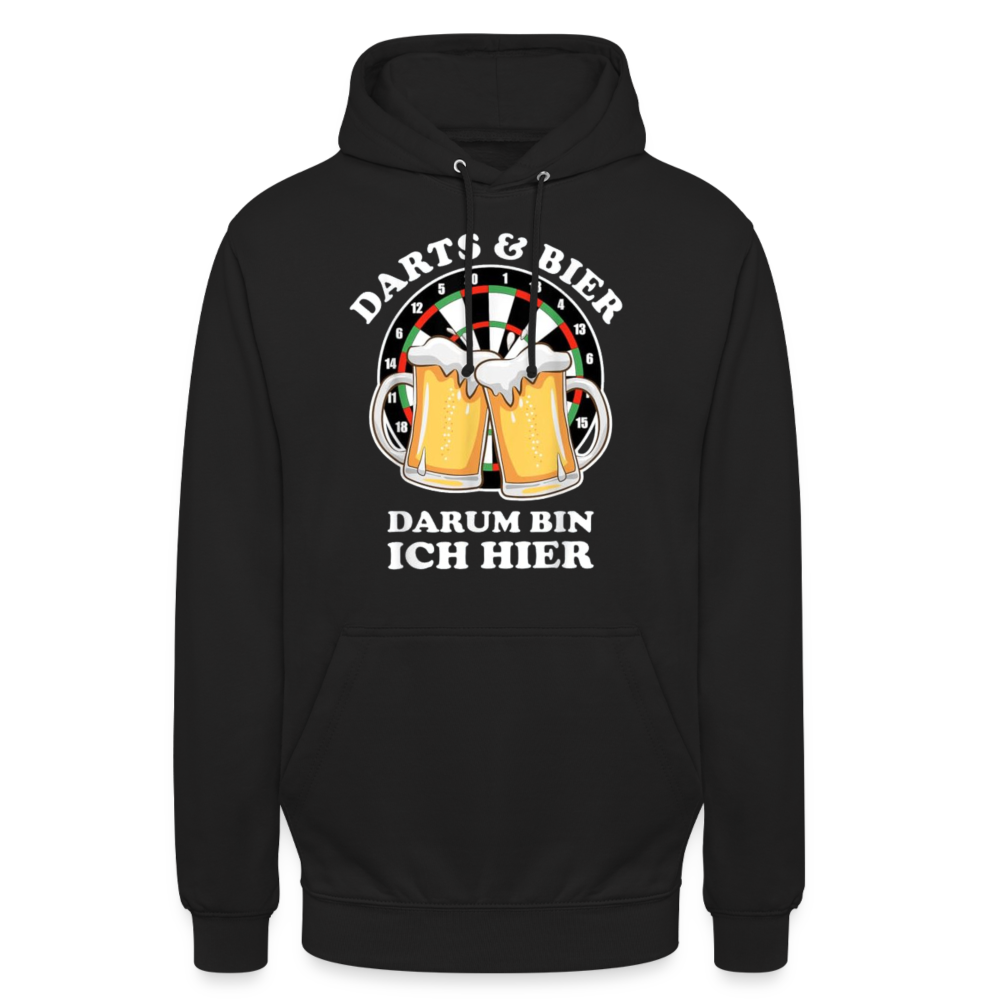 DARTS & BIER - Unisex Hoodie - Schwarz