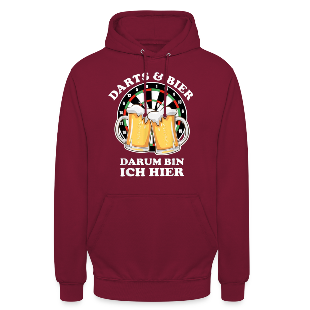 DARTS & BIER - Unisex Hoodie - Bordeaux